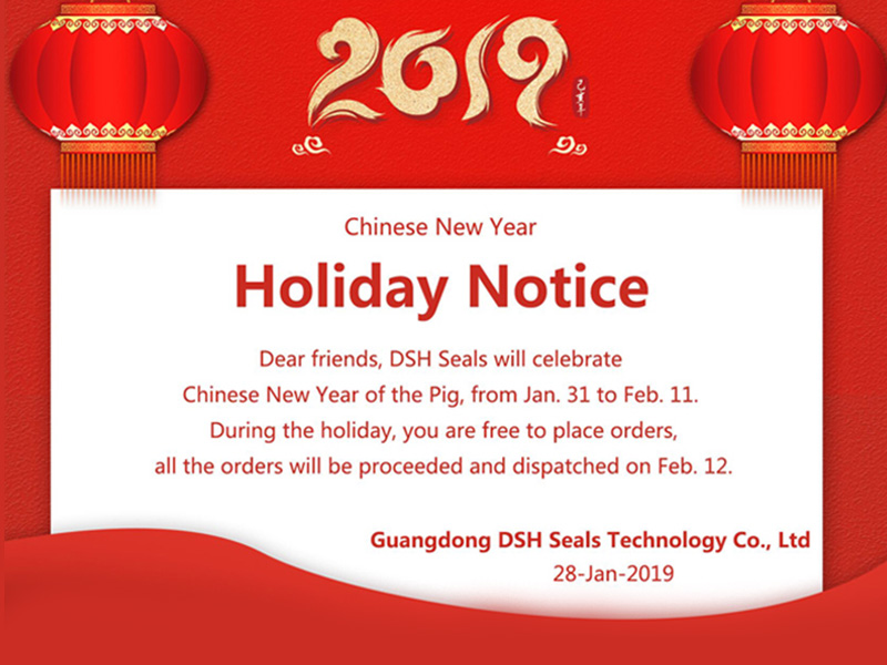 DSH-Rubber O Ring Suppliers-holiday Notice